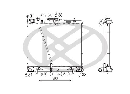 pl012376 Koyorad Радіатор охолодження двигуна для Toyota Hiace