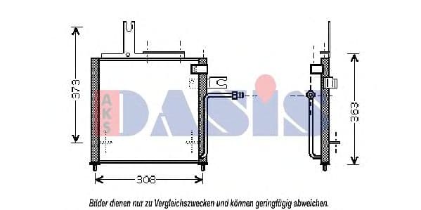 112011N Aks Dasis Радіатор кондиціонера для Mazda Demio