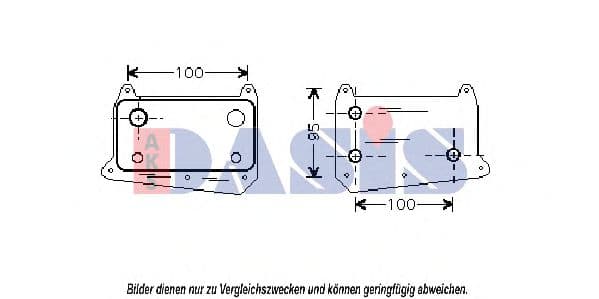 126030N Aks Dasis Оливний радіатор двигуна