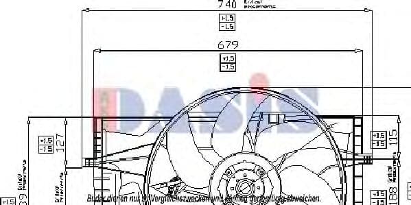 128107N Aks Dasis Вентилятор системи охолодження двигуна