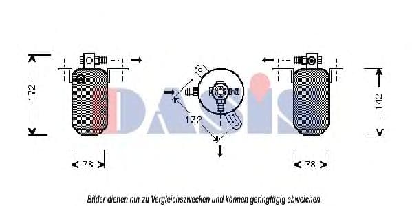 800070N Aks Dasis Осушувач кондиціонера для Mercedes E-Class