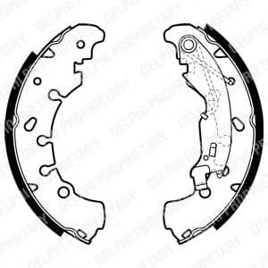 LS1980 Delphi Тормозные колодки