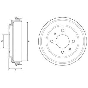 BF546 Delphi Гальмівний барабан для Hyundai Atos