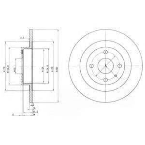 BG3556 Delphi Тормозной диск для Mazda 323