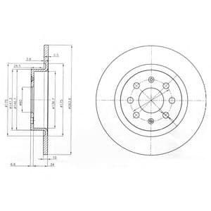 BG3945 Delphi Тормозной диск