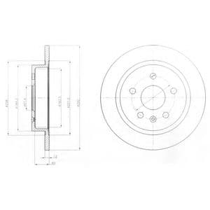 BG4188 Delphi Гальмівний диск