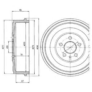 BF325 Delphi Тормозной барабан