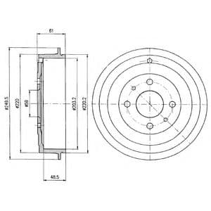 BF366 Delphi Гальмівний барабан