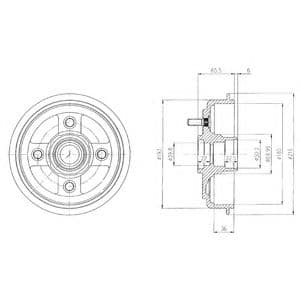 BF434 Delphi Гальмівний барабан