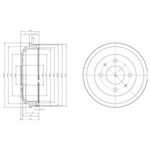 BF519 Delphi Гальмівний барабан для Hyundai Accent