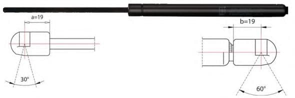 2110528 Metzger Газовий упор багажника для Renault Megane