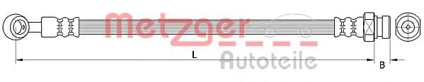 4111047 Metzger Гальмівний шланг