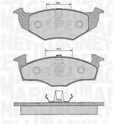 363916060390 Magneti Marelli Гальмівні колодки