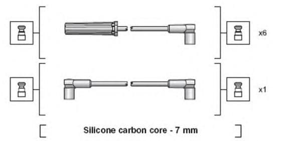 941318111136 Magneti Marelli Комплект дротів запалювання для Chevrolet Lumina