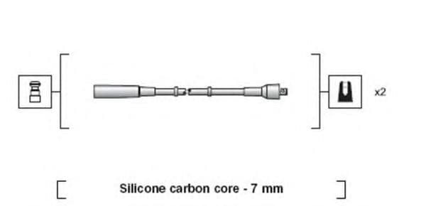 941318111197 Magneti Marelli Комплект дротів запалювання для Fiat 126