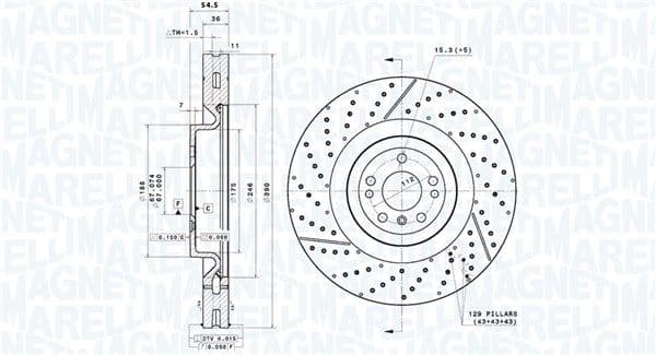 360406220501 Magneti Marelli Тормозной диск