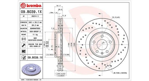 360406081602 Magneti Marelli Тормозной диск