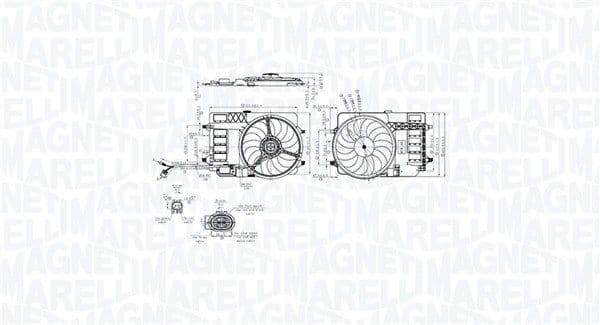 069422858010 Magneti Marelli Вентилятор системы охлаждения двигателя для MINI Cooper